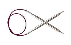 10313 Knit Pro Спицы круговые "Nova Metal" 3мм/60см, никелированная латунь, серебристый