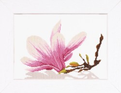 Набор для вышивания LANARTE арт.PN-0008162 Magnolia Twig With Flower 30х20 см