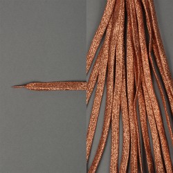 Шнурки плоские 10мм металлизированые дл.100см цв. персиковый МХ-315 (10 компл)