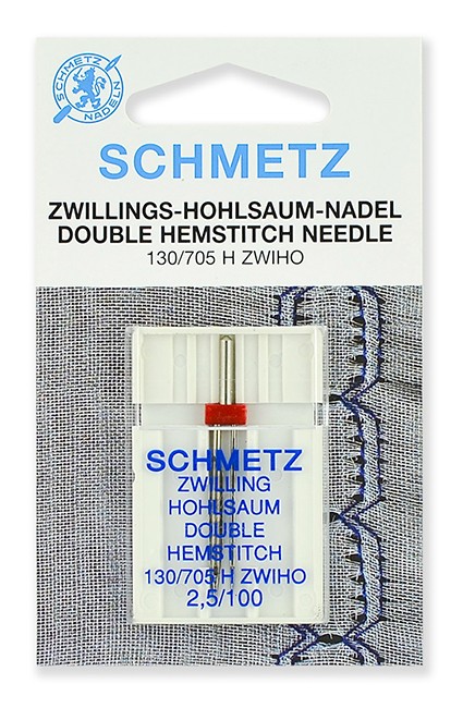 Иглы для мережки двойные Schmetz 130/705H ZWIHO № 100/2.5, уп.1 игла