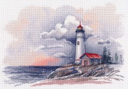Набор для вышивания ОВЕН арт. 1532 Прибрежный маяк 27х20 см