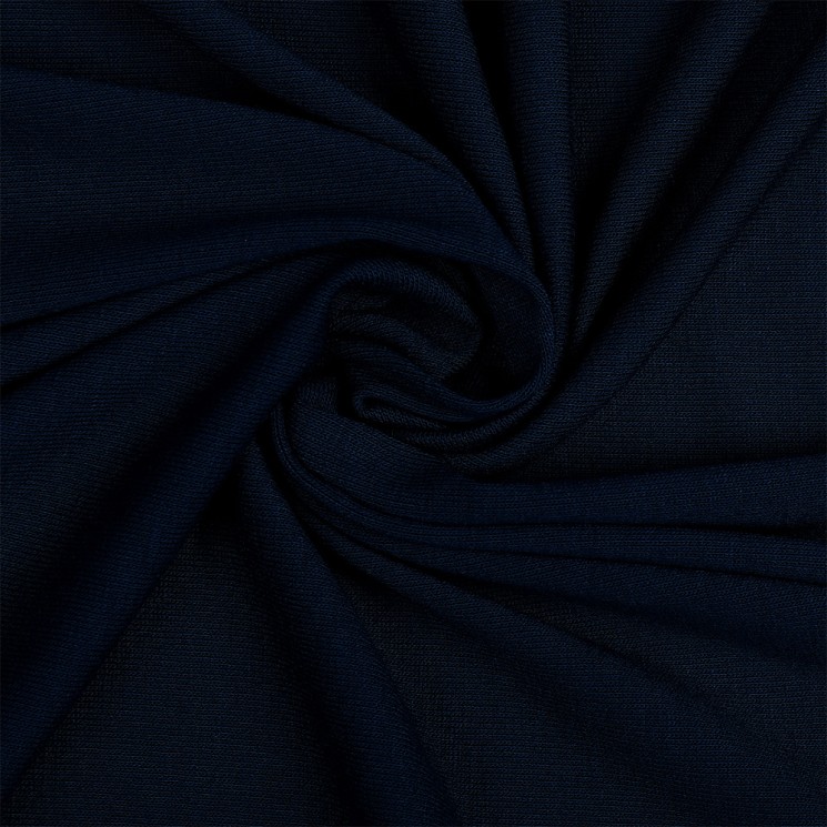 Ткань Вискоза трикотаж, 210г/м 95% виск 5%лайк шир.185см арт.ШН-210955-58 цв.тем.синий (52203) рул.50-75м (1кг-2,5м)