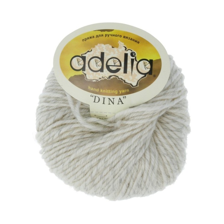 Пряжа ADELIA DINA (100% шерсть) 10х50г/100м цв.71 БЕЛЫЙ