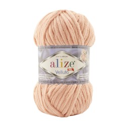 Пряжа для вязания Ализе Velluto (100% микрополиэстер) 5х100г/68м цв.866 св.розовый