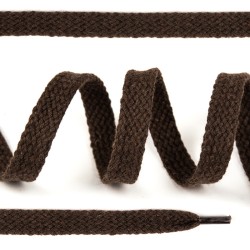 Шнурки плоские 12мм х/б дл.150см цв.016 коричневый (10 комп)