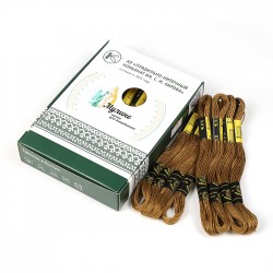 Нитки мулине цв.5203 хаки 24х8м С-Пб