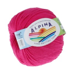 Пряжа ALPINA RENE (100% мерсеризованный хлопок) 10х50 г/105м цв.105 т.розовый