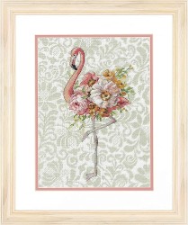 Набор для вышивания DIMENSIONS арт.DMS-70-35409 Цветочный фламинго 23х30 см