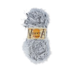 Пряжа VISANTIA TRAFKA меланжевая (100% полиэстер) 5х100г/150 м цв.5001 белый-черный