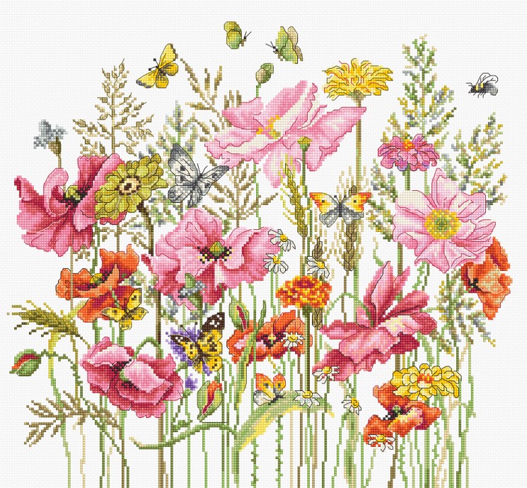 Набор для вышивания LUCA-S арт. B2387 Весенние цветы 33х30 см
