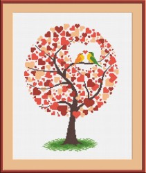 Набор для вышивания ОВЕН арт. 638 Дерево любви 24х32 см упак (1 шт)