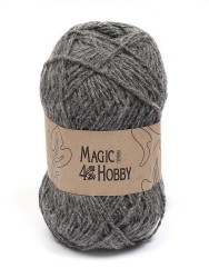 Пряжа для вязания Magic 4 Hobby (80% шерсть, 20% акрил) 5х100г/125м цв. т.серый