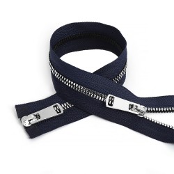 Молния MaxZipper трактор №5 2 замка TT, 80см, цв.синий/серебро