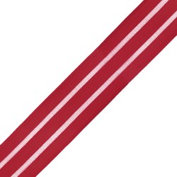 Резинка декоративная с прозрачными вставками Нейлон шир.050мм цв.красный F148 уп.30м