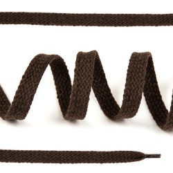 Шнурки плоские 10мм х/б дл.150см цв.016 коричневый (10 комп)