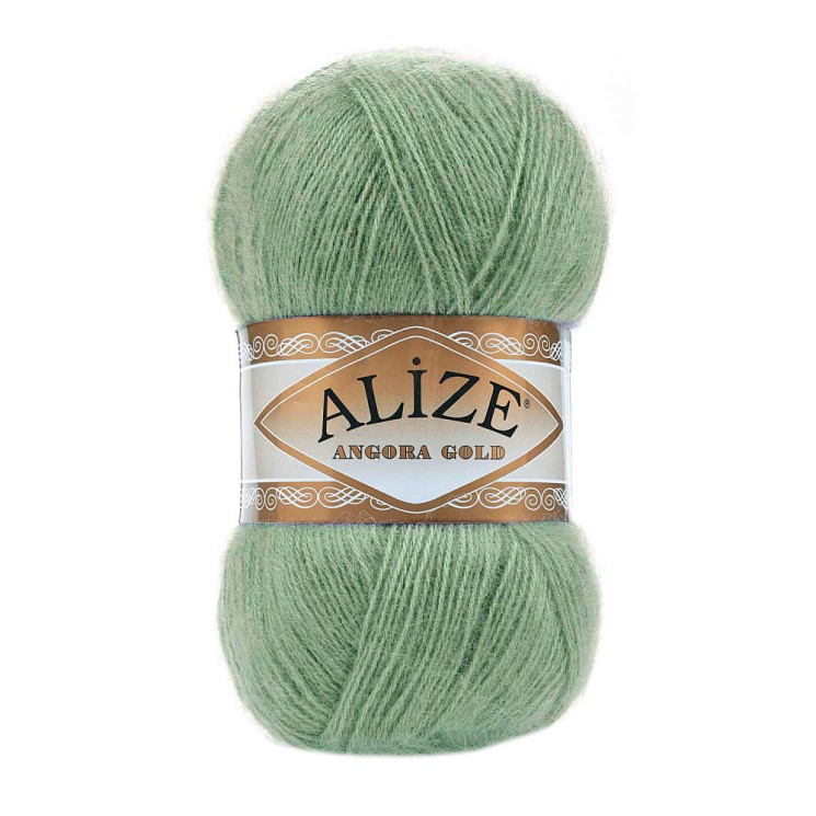 Пряжа для вязания Ализе Angora Gold (20% шерсть, 80% акрил) 5х100г/550м цв.852 зеленая трава