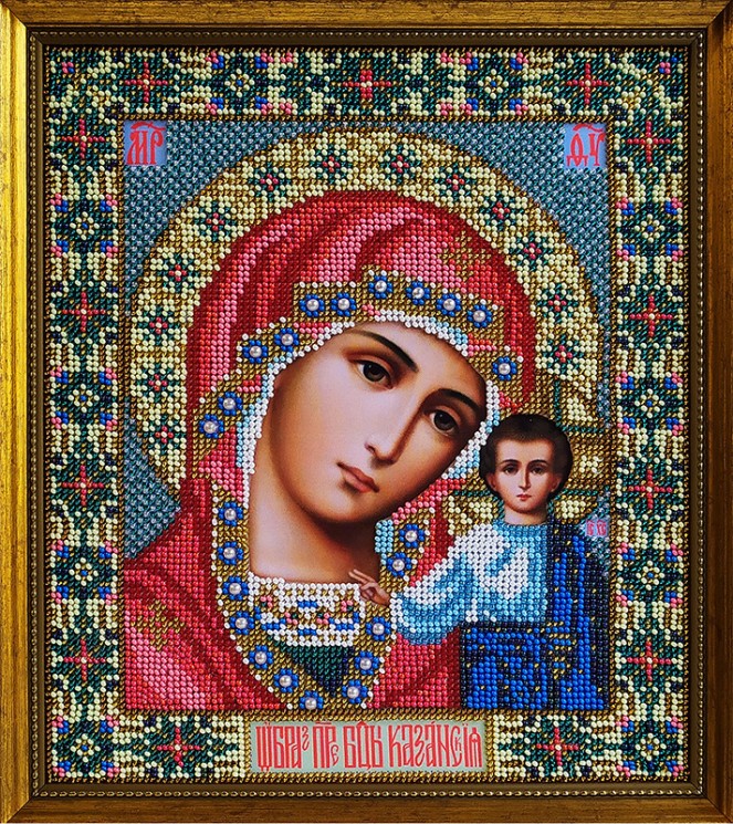 Набор для вышивания бисером GALLA COLLECTION арт.И 071 Икона Божией Матери Казанская 22х26 см