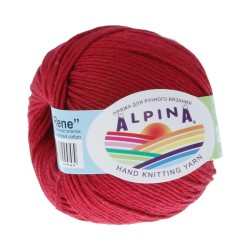 Пряжа ALPINA RENE (100% мерсеризованный хлопок) 10х50 г/105м цв.020 бордовый