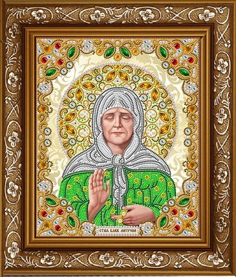 Схема для вышивания бисером Именная икона святая блаженная Матрона Московская