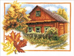 Набор для вышивания PANNA арт. PS-0314 Осень в деревне 26х20 см