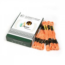 Нитки мулине цв.7402 ярк.персиковый 24х8м С-Пб