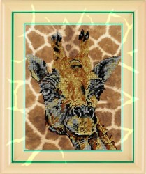 Набор для вышивания бисером ВЫШИВАЕМ БИСЕРОМ арт.В27 Жираф 19х25 см упак (1 шт)
