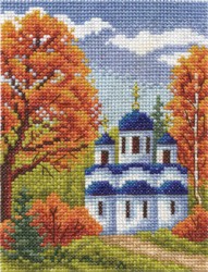 Набор для вышивания KLART арт. 8-026 Осенний денек 11х14,5 см
