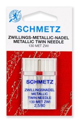 Иглы для металлизированных нитей Schmetz 130 MET ZWI №80/2,5, уп.1 игла