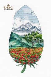 Набор для вышивания ОВЕН арт. 1416 Горный пейзаж-3 15х30 см