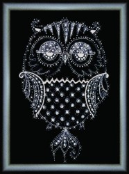 Набор ЧМ арт. КС-1077 для изготовления картины со стразами Crystal Art Ночная птица 30/3x42 см упак (1 шт)
