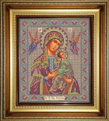 Набор для вышивания бисером GALLA COLLECTION арт.И 039 Икона Божией Матери Страстная 26x31 см