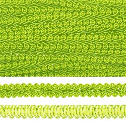 Тесьма TBY Шанель плетеная шир.8мм 0384-0016 цв.52 салатовый уп.18,28м