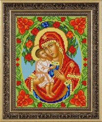 Рисунок на ткани (Бисер) КОНЁК арт. 9225 Богородица Жировицкая 20х25 см