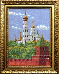 Набор для вышивания бисером ВЫШИВАЕМ БИСЕРОМ арт.В35 Московский Кремль 26х35 см упак (1 шт)