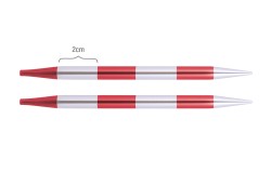42130 Knit Pro Спицы съемные SmartStix 6,5мм для длины тросика 28-126см, алюминий, серебристый/коралловый