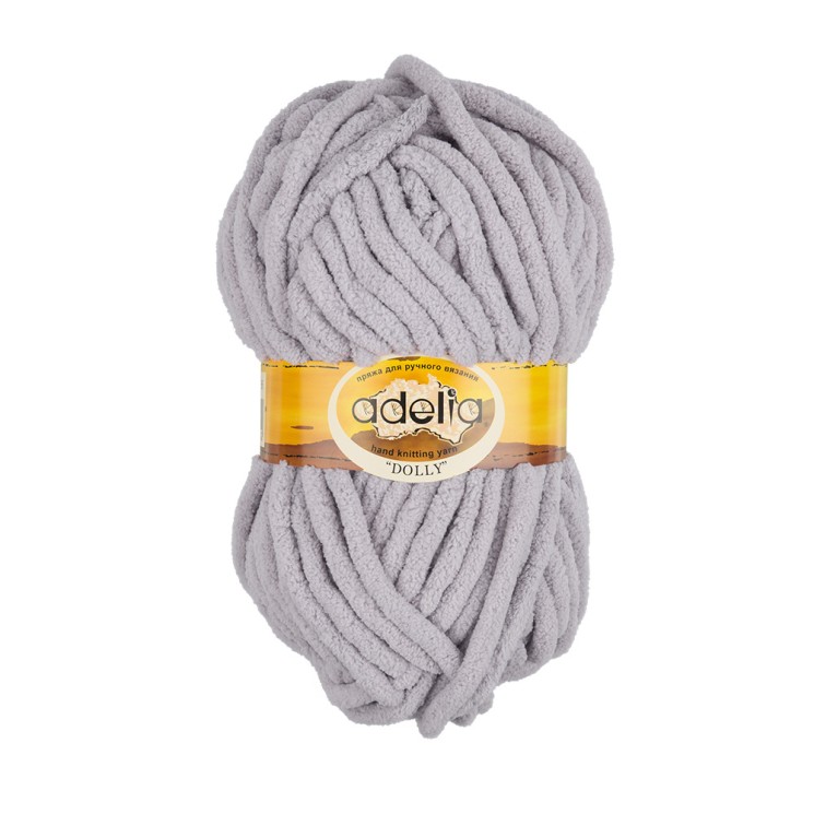 Пряжа ADELIA DOLLY (100% полиэстер) 5х100г/40м цв.06 серый