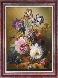 Рисунок для вышивки лентами КАРОЛИНКА арт. КЛ-3048 Вальс цветов 26,5х34,5 см