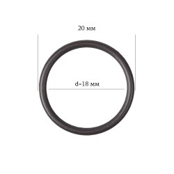 Кольцо для бюстгальтера металл ARTA.F.2976 17,8мм, цв.111 шоколадно-коричневый, уп.50шт