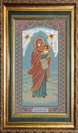 Набор для вышивания бисером GALLA COLLECTION арт.И 041 Икона Божией Матери Благодатное небо 20x36 см
