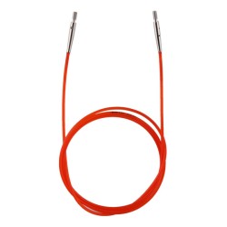 10635 Knit Pro Тросик (заглушки 2шт, ключик) для съемных спиц, длина 76см (готовая длина спиц 100см), красный
