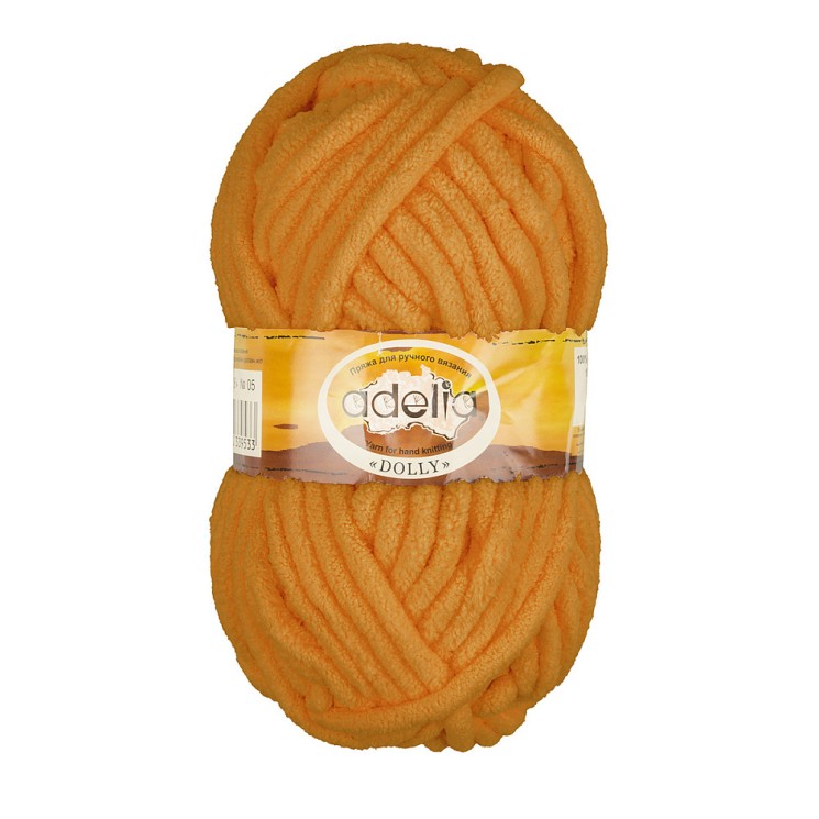 Пряжа ADELIA DOLLY (100% полиэстер) 5х100г/40м цв.31 оранжевый