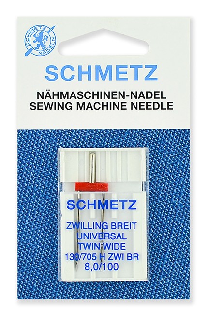 Иглы стандартные двойные Schmetz 130/705H ZWI BR № 100/8.0, уп.1 игла