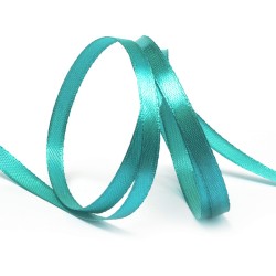 Лента атласная 1/4" (6мм) цв.3154 сине-зеленый IDEAL уп.27,4 м