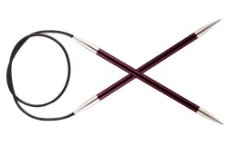 47109 Knit Pro Спицы круговые Zing 12мм/60см, алюминий, фиолетовый бархат