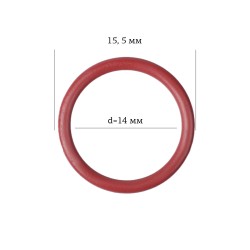 Кольцо для бюстгальтера металл ARTA.F.2831 14мм, цв.101 темно-красный, уп.50шт