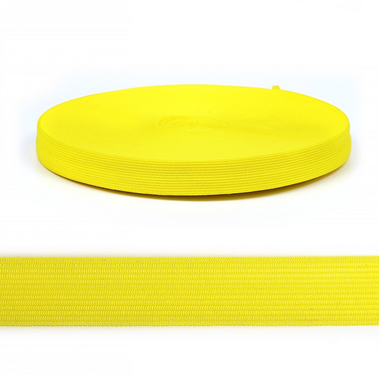 Тесьма вязаная окантовочная 22мм арт.001-22 цв.050 желтый