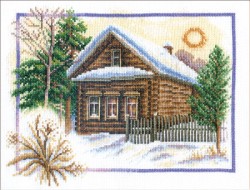 Набор для вышивания PANNA арт. PS-0333 Зима в деревне 26х20 см