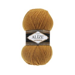 Пряжа для вязания Ализе LanaGold (49% шерсть, 51% акрил) 5х100г/240м цв.645 горчичный