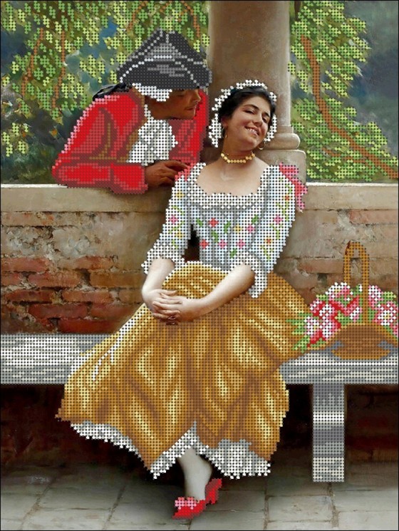 Рисунок на ткани КОНЁК арт. 1487 Свидание 30х40 см
