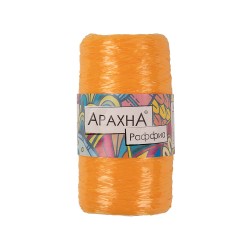 Пряжа ARACHNA Raffia (100% полипропилен) 5х50г/200м цв.37 св.оранжевый